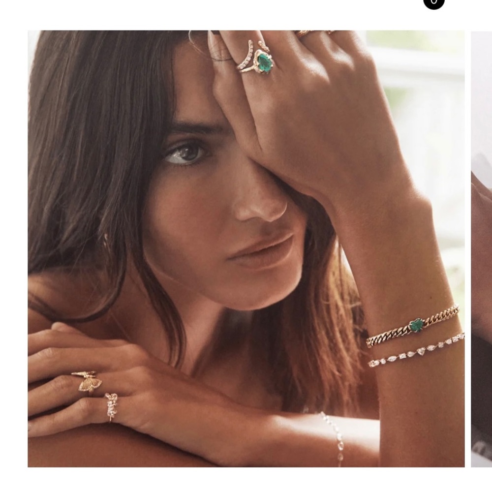 Logan Hollowell Queen Emerald Heart Cuban Bracelet - Picture 2 of 5